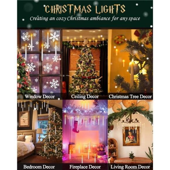 Floating Candles with Wand 20PCs -Christmas Magic Hanging Flameless Candles - Picture 4 of 7